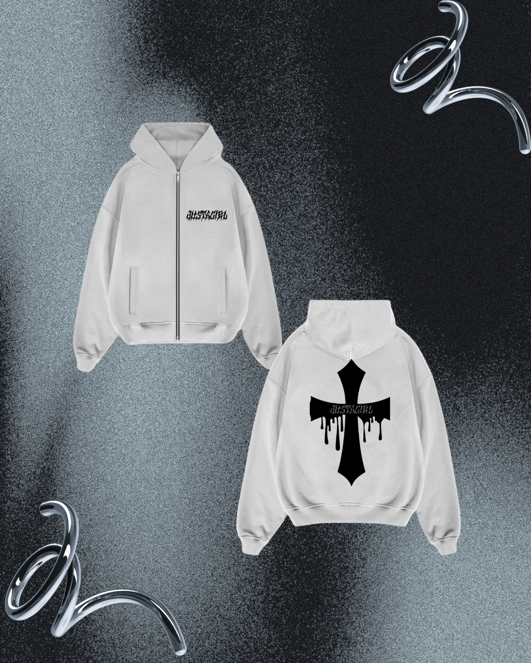 CROSS ZIP HOODIE
