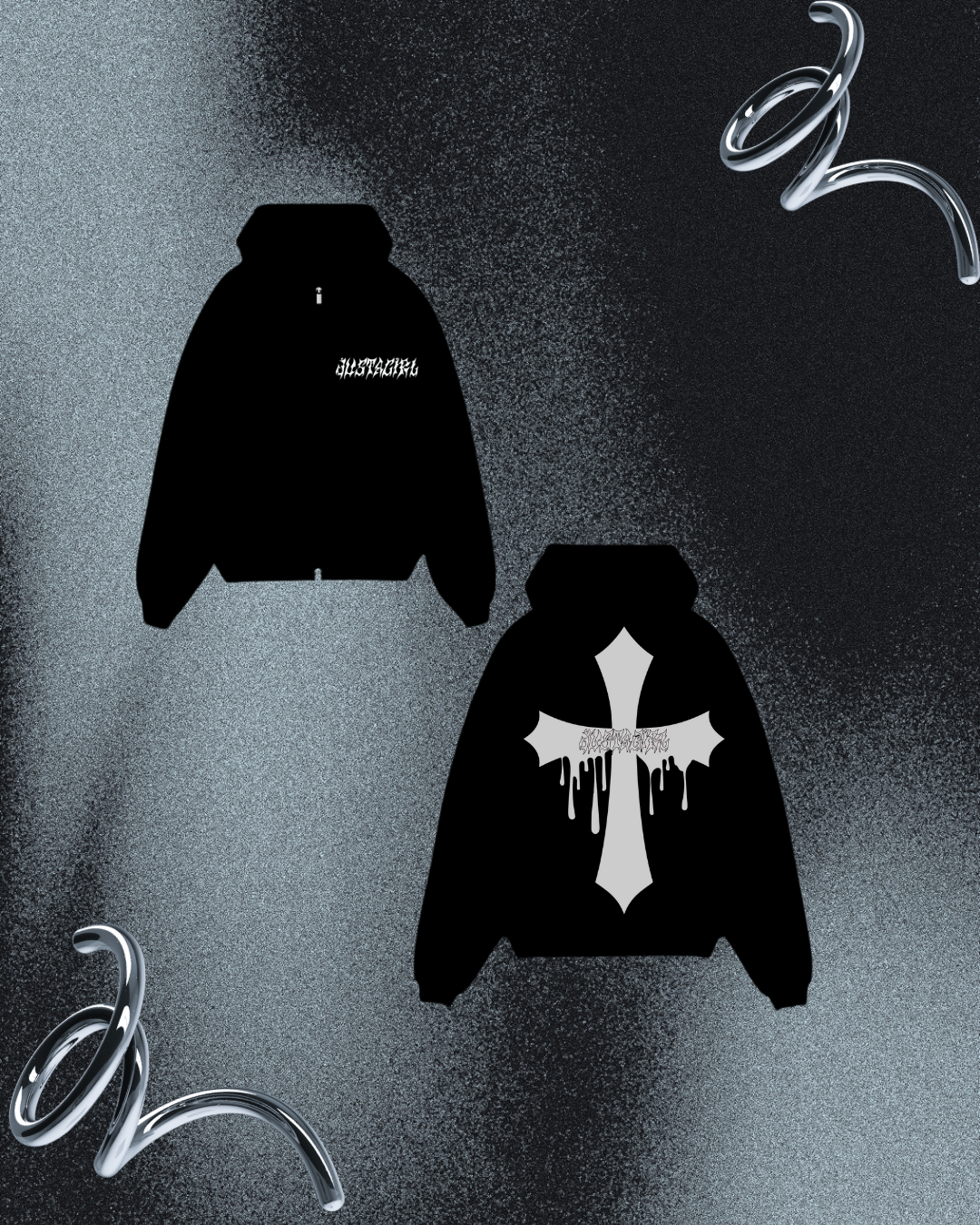CROSS ZIP HOODIE