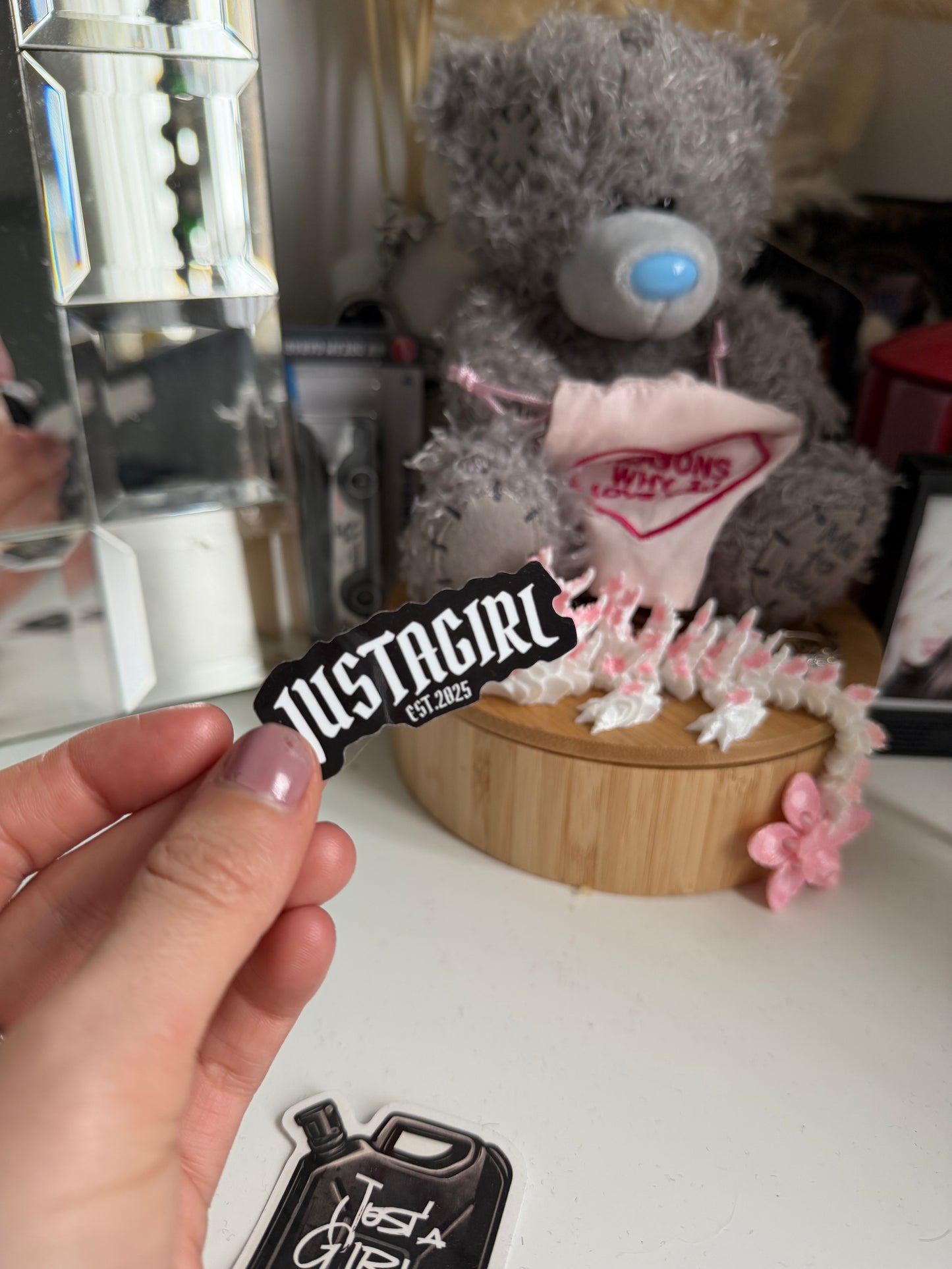 just a girl slap sticker